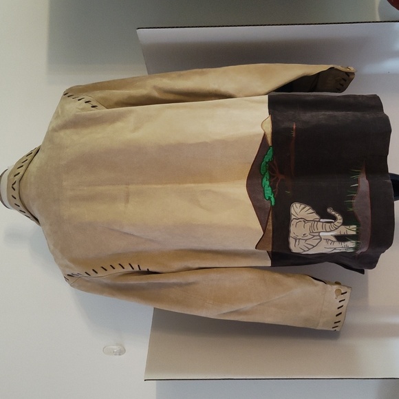 The Quacker Factory Womens Safari Suede Coat w/leather stitching Size Large - Picture 2 of 16